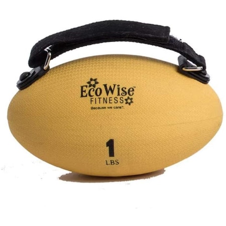 1 Lbs EcoWise Slim Olive Weight Ball, Sunflower - 6.25 In. Dia.